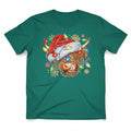 Cow Lights Christmas T-Shirts Green